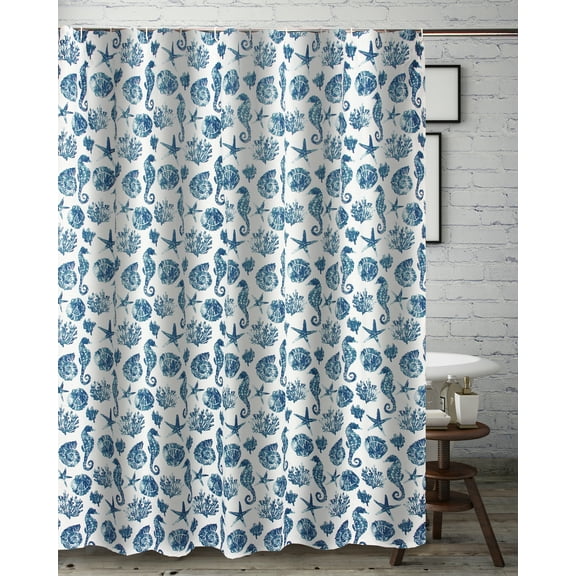 Greenland Home Pebble Beach Coastal Bath and Shower Curtain