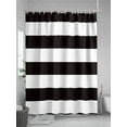 thumbnail image 5 of Shower Curtains for Bathroom-72"x72", Black White Stripes Waterproof Bath Curtain Grommet Shower Curtain Set with Hooks, Modern Minimalist Geometric Art Washable Bath Accessories, 5 of 6