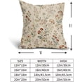 thumbnail image 5 of Vintage Floral Pillow Covers 20x20 Inch Set of 2 Spring Rustic Flower Print Decorative Throw Pillowcases Retro Farmhouse Outdoor Cushion Cases Neutral Decor for Sofa Couch Bed, 5 of 8