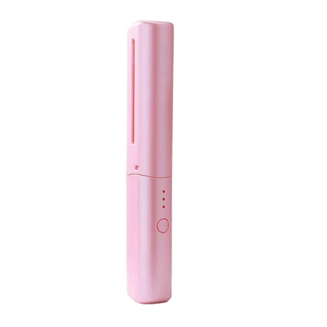 Plancha de pelo compacta Soidarity rosa con peine caliente para viajes y alisado diario