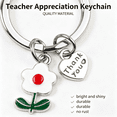 thumbnail image 7 of DESIGNICE 4 Sets of Teacher Appreciation Gifts Keychains Thank You for Helping Me Grow Handmade Card Colorful Flower Keychain for Teachers Christmas Gift, 7 of 7