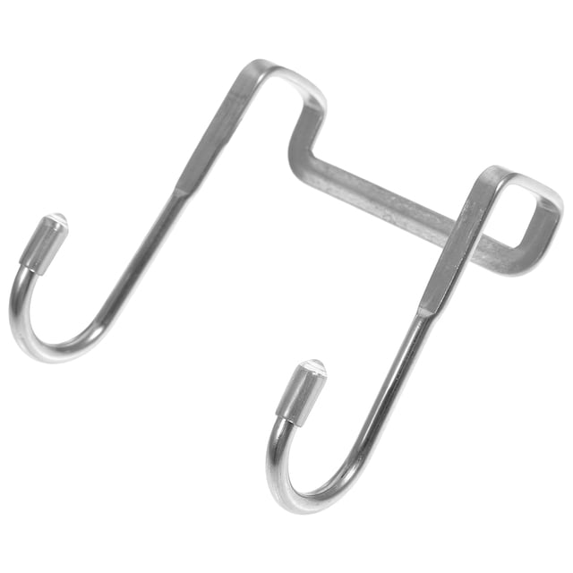 Paquete de 2 ganchos dobles para colgar sobre la puerta del gabinete, de acero inoxidable resistente, multiusos, en forma de S, para cocina, armario, cajón, baño, armario, oficina.