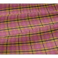 thumbnail image 4 of oneOone Cotton Jersey Pink Fabric Madras Check Quilting Supplies Print Sewing Fabric By The Yard 58 Inch Wide, 4 of 4
