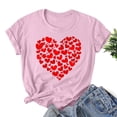 thumbnail image 6 of VKOYWKM Love Heart T Shirts Women Valentines Day Shirts Love Graphic Tees Short Sleeve Casual Crew Neck Holiday Tops Romantic Valentines Day Gifts Shirt, 6 of 6