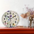 thumbnail image 2 of Yayeee 10" Wall Clock Battery Operated Quartz Round Silent Non-Ticking Home Decor,Blue Floral Rabbit, 2 of 6