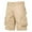 Khaki, variant on COSFO Relaxed Fit Mens Cargo Shorts Solid Casual Shorts Work Multiple Pockets Shorts