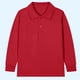 thumbnail image 1 of Ceisia Kids' Solid Color Long Sleeve Polo Shirt for Back-to-School & Casual Wear Red 5 Years Gifts, 1 of 3