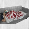 thumbnail image 6 of Floral Soft Flannel Fleece Throw Blanket, Watercolor Style Flower Buds Petals Nature Beauty Blossom Boho Flourish Print, Cozy Plush for Indoor and Outdoor Use, 50" x 60", Ruby Red, by Ambesonne, 6 of 6