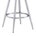thumbnail image 4 of Home Square 2 Piece Faux Leather and Stainless Counter Stool Set in Vintage Gray, 4 of 9