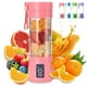 thumbnail image 1 of Exprimidor Portátil, Recargable Por Usb, 6 Cuchillas para Batidos, Compacto y Ligero, Fácil de Limpiar, Ideal para Viajes, Licuadora de Frutas y Verduras, Capacidad de 380 Ml, Rosa, Azul, Verde y Mor, 1 of 6