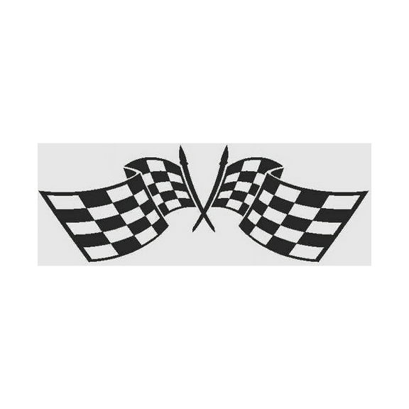 Checkered Flag 15"X15" - Race Auto Car Go Kart Flag Home Mural Decor Graphic Picture For Boys Kids Vinyl Wall Decal