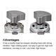 thumbnail image 4 of Motor de vibración Uxcell DC 12V 4000RPM de doble cabeza fuerte para masajeador casero DIY, 4 of 5