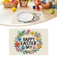 thumbnail image 2 of Easter Placemats, Bunny Rabbits Flower Eggs Easter Placemats, Seasonal Spring Table Mats for Dining Table Kitchen Decorations, Bunny Rabbit Table Mats, Spring Farmhouse Rustic Eggs Table Decor, 2 of 9