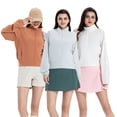 thumbnail image 2 of FLMEI Women's Hooded Sun Protective Jacket Upf 50+ UV Sun Shirt Long Sleeve Rash Guard Summer Sports Sunsuits Jacket for Womens XS-XL, 2 of 9