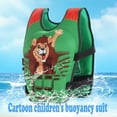 thumbnail image 3 of Toddler Life Jacket Muscle Cartoon Prints Children's Life Jacket Baby Kids Learn Swimming Buoyancy Vest Toddler Swim Vest Green 2 years-6 years, 3 of 3