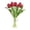 Red, variant on 7 Stems Realistic Artificial Tulips Bouquet, Lifelike Tulip Flowers for Home Decor, Wedding, Party, Valentine's Day (Size/Colour as Pictured)