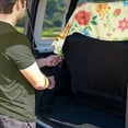 thumbnail image 4 of Drydeepin Bee Colorful Flowers Car Seat Cover Towel Backseat Breathable Rear Bench Towel Seat Covers Non-Slip Universal Fit for Sedan Trucks Van SUV, Automotive Seat Protector, 4 of 7
