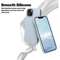 thumbnail image 4 of Designed for iPhone 13 Case, Soft Liquid Silicone Slim Protective Shockproof Phone Case Cover with Anti-Scratch Microfiber Lining, 6.1 inch Black, 4 of 4