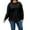 Fleece-Black, variant on FlorCurve Plus Size Sweatshirts for Women Crew Neck Long Sleeve Pullover Sweatshirts Fleece Side Split Oversized Blouse, Black XL