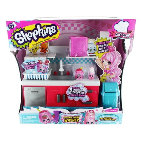 Shopkins Season 6 Chef Club Playset Sparkle Clean Washer - Walmart.com