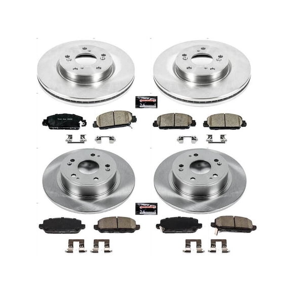 Front and Rear Brake Pad and Rotor Kit - Compatible with 2016 - 2022 Honda HR-V - Power Stop