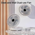 thumbnail image 3 of Dual-use Kitchen Fan, Rechargeable Fan, Cordless Fan For Bedroom, Cordless Desk Fan-white, 3 of 5