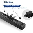 thumbnail image 4 of Duslogis 2 Pcs Door Flush Bolts, 6 Inch Stainless Steel Security Door Locks Concealed Slide Bolt Lock with Screws for French Doors, Wood Doors, Composite Doors, Double Doors (Black), 4 of 7