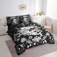 thumbnail image 3 of Castle Fairy Adults Female Men Gothic Flowers Skull Twin Bedding Sets 7-Piece,Bohemian Starry Sky Bedding Comforter Set Microfiber,Exotic Style Breathable Sheet Sets,Ultra Soft Home Decor,Reversible, 3 of 8