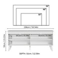 thumbnail image 3 of Madesa Compact TV Stand Cabinet with 4 Shelves and Cable Management for 50, 55 Inch TV Media Storage Unit Living Room and Bedroom  Wooden Television Media Console - White, 3 of 6
