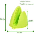 thumbnail image 2 of 1 par de mini manoplas de silicona para horno, agarraderas para cocina, color verde, 2 of 4