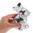 thumbnail image 5 of Adorno de espejo de conejo con forma de bola de discoteca, hecho a mano, de cristal reflectante, para decoración de bodas, escenarios, fiestas, hogar, mesa, figura decorativa., 5 of 5
