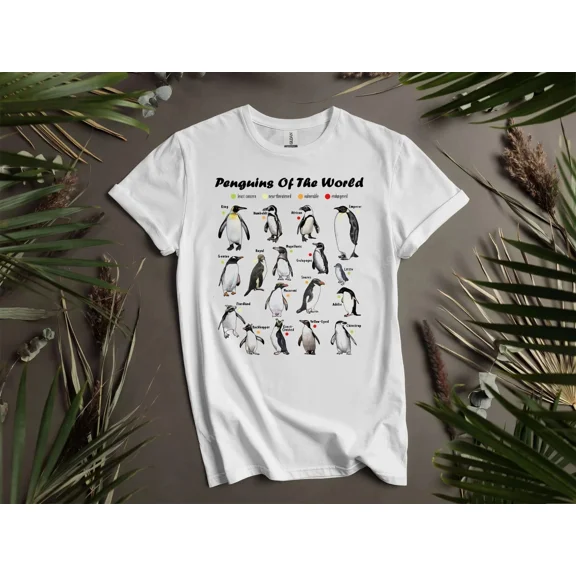 Cute Penguins Of The World T-shirt T Shirt Men Women Unisex Tshirt