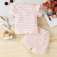 thumbnail image 5 of Futezty Girls Summer Outfits, 4th of July Baby Girl Outfits Toddler Baby Girls Off-shoulder T-shirt Tops + Patchwork Denim Shorts 12M 18M 24M 3T 4T 5T Kids Independence Day Clothes Short Pants Set, 5 of 9