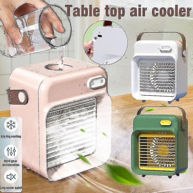 Ventilador de escritorio portátil, Enfriador de aire, humidificador de aire acondicionado, inalámbrico para el hogar y la Oficina