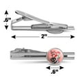 thumbnail image 3 of Love You Cat Flowers Round Tie Bar Clip Clasp Tack Silver Color Plated, 3 of 6