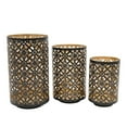 thumbnail image 2 of Home Decor Accessories Set of 3 Helena Pierced Metal Lanterns, L:D7x12" M:D6.5x10" S:D5x8.5",Household Decor Items, 2 of 6