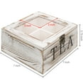 thumbnail image 3 of MyGift 7-inch Rustic style Whitewashed Wood Tea Bag Storage Box, 3 of 7