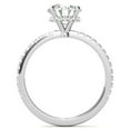 thumbnail image 3 of 2 Cts Round Cut Moissanite Diamond Engagement Ring, Sterling Silver Bridal Ring, Diamond Promise Ring, Anniversary Ring , Promise Ring, 3 of 4