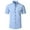 Blue, variant on Gray Shirts Mens Collared Shirt Button Down Shirt Casual Stylish Short Sleeve Business Dress Shirts