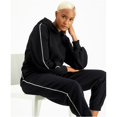 thumbnail image 2 of INC Womens Side Stripe Casual Jogger Pantalones, Negro, Pequeño I-N-C Persona que practica jogging, 2 of 2