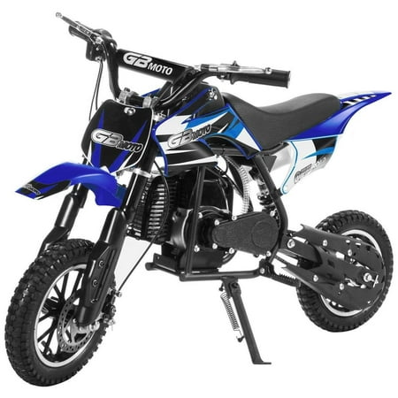 Pit Bike - 49CC 2-Stroke Kids Gas Power Mini Dirt Bike Dirt Off Road Motorcycle, Pit Bike (Blue)