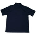 thumbnail image 7 of YUGYXL Mens Plus Size Corduroy Shirts Short Sleeve Textured Pullover Solid Stand Collar Zipper Top Loose Fit T Shirts Navy M, 7 of 7