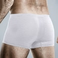 thumbnail image 5 of B91xZ Boxers pour Hommes en Coton Extensible Évacuant L'Humidité avec Poche, Blanc G, 5 of 5