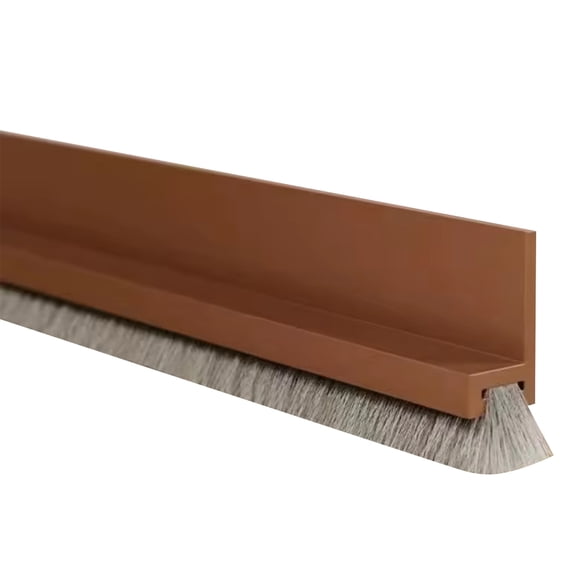 Door Bottom Seal Strip - Brown 39" x 1.18" Adjustable Weather Stripping, Soundproof Gap Stopper for Interior Exterior Doors, Blocks Drafts Dust Noise