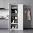 thumbnail image 2 of FFZ 71 inch Metal Garage Storage Cabinet White Steel Locking Doors 4 Adjustable Shelves Home Office Pantry, 2 of 12