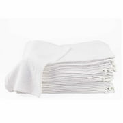 Auto Shop Towel, 100% Cotton Commercial Grade Rags, Ideal For Auto-Mechanic Cleaning & Detailing - (50-Pack, White)