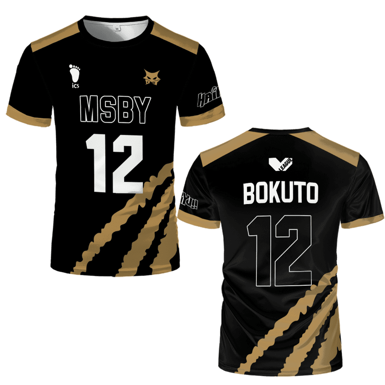 Summer Hinata Shoyo Black Jackal Volleyball Jersey T-shirt Haikyuu