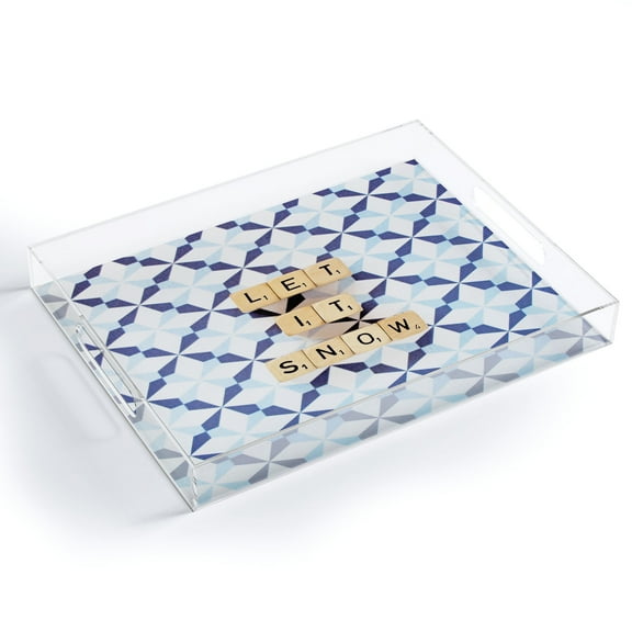 Society6 Let It Snow by Happee Monkee Acrylic Tray