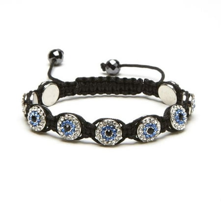 Alexander Kalifano SBMF-S Evil Eye Shamballa Bracelet - Sapphire Crystal