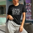 thumbnail image 5 of Mother's Day T Shirts Women's Graphic Letter Print Short Sleeve Cotton Tees Summer Cute Crew Neck Loose Tops (2XL, Black 2), 5 of 7